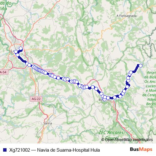 Xg721002 bus Line Map