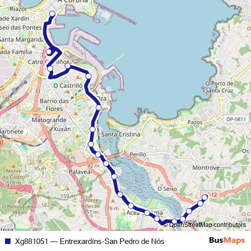Xg881051 bus Line Map