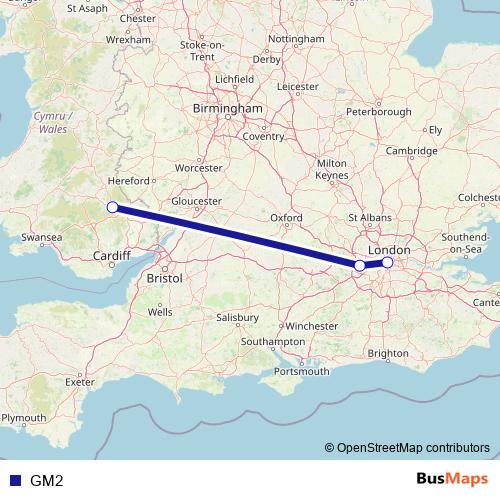 GM2 bus Line Map