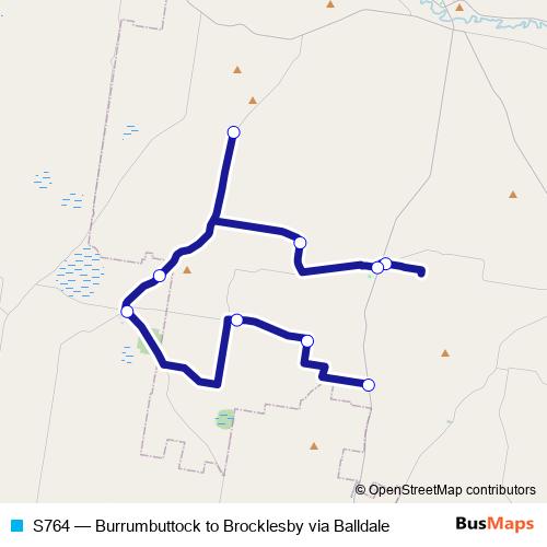 S764 bus Line Map