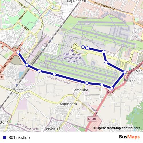 801lnkstlup bus Line Map