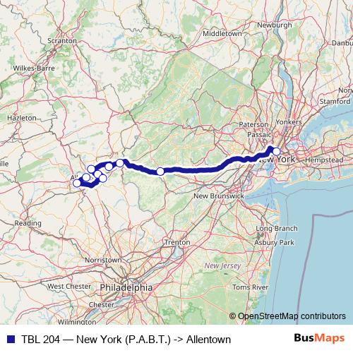 TBL 204 bus Line Map