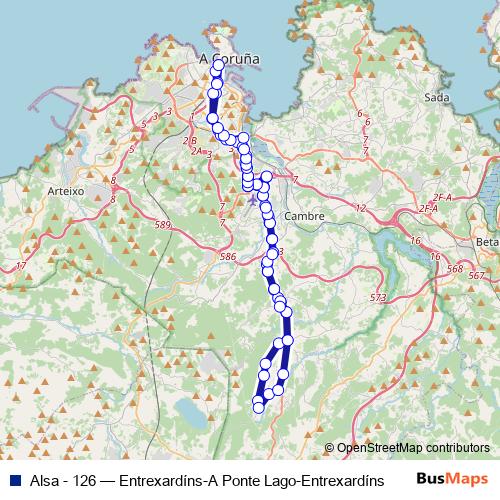 Alsa - 126 bus Line Map