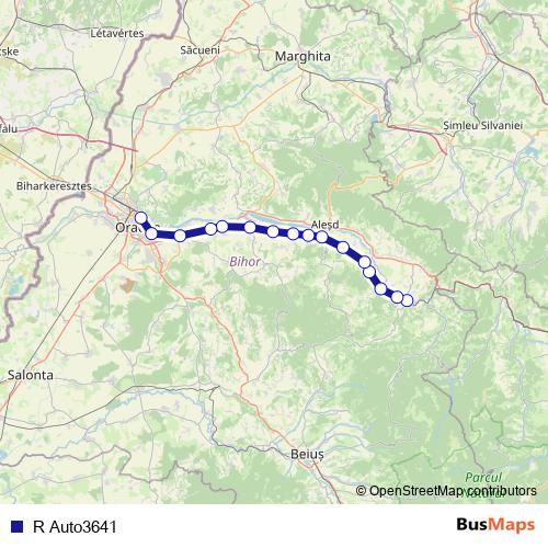 R Auto3641 bus Line Map