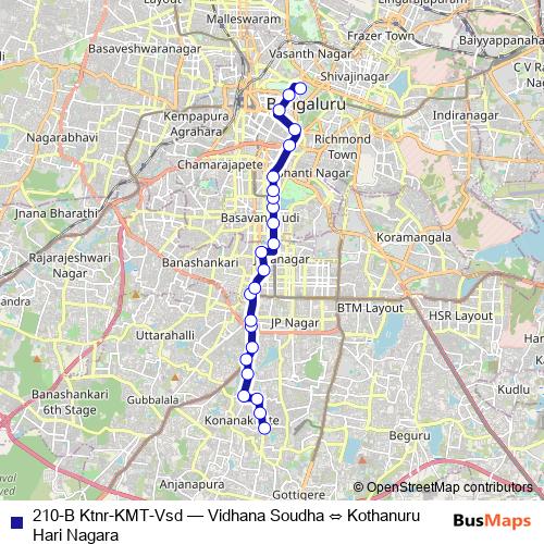 210-B Ktnr-KMT-Vsd bus Line Map