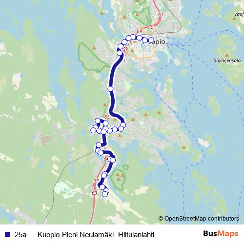 25a bus Line Map