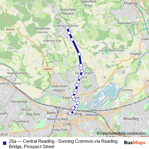 25a bus Line Map