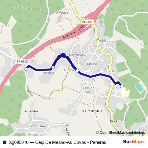 Xg695016 bus Line Map