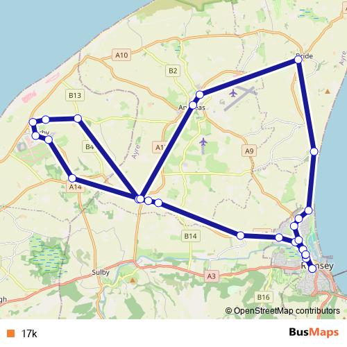 17k bus Line Map