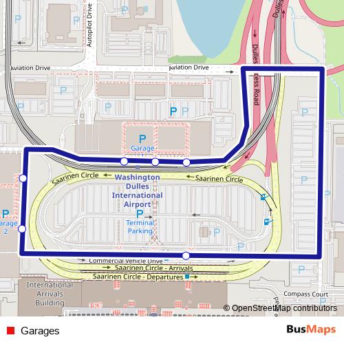 Garages bus Line Map