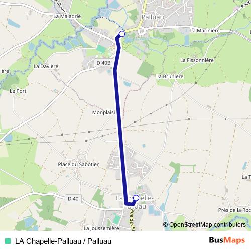 LA Chapelle-Palluau / Palluau bus Line Map