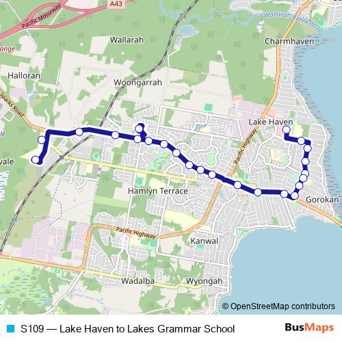 S109 bus Line Map