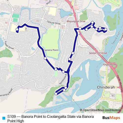 S109 bus Line Map