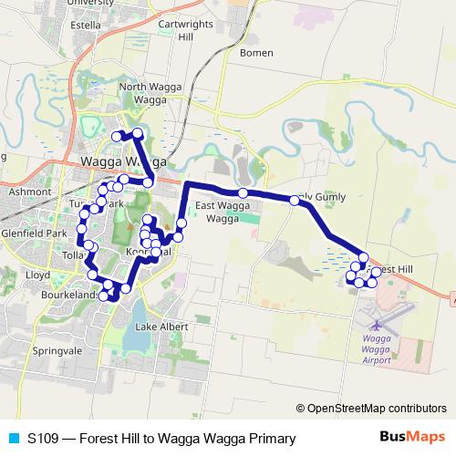 S109 bus Line Map