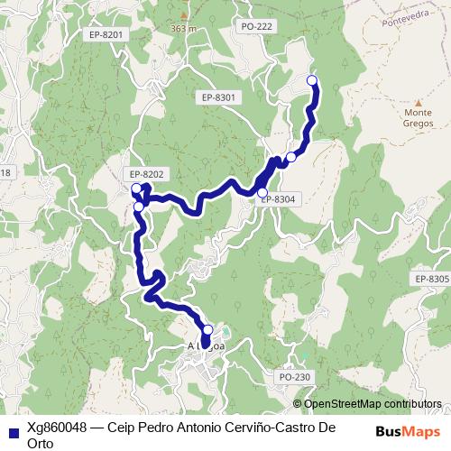 Xg860048 bus Line Map