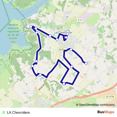 LA Chevroliere bus Line Map