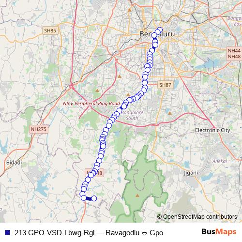 213 GPO-VSD-Lbwg-Rgl bus Line Map