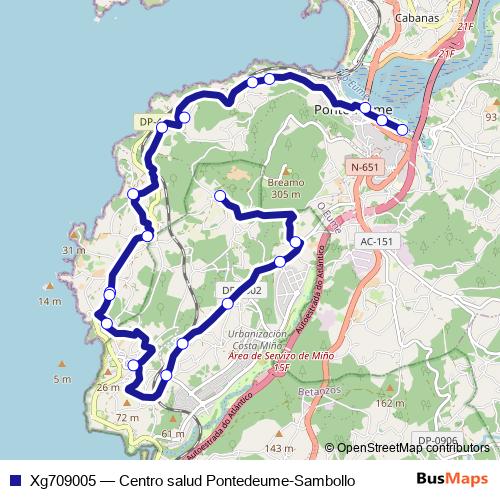 Xg709005 bus Line Map