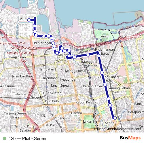 12b bus Line Map