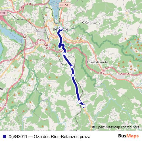 Xg843011 bus Line Map