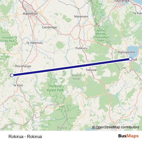 Rotorua - Rotorua bus Line Map