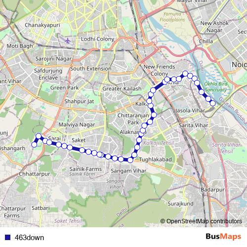 463down bus Line Map