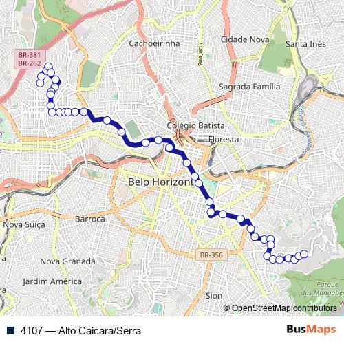 4107 bus Line Map