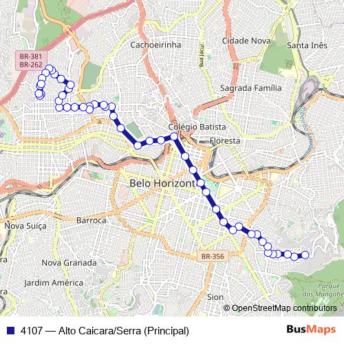 4107 bus Line Map