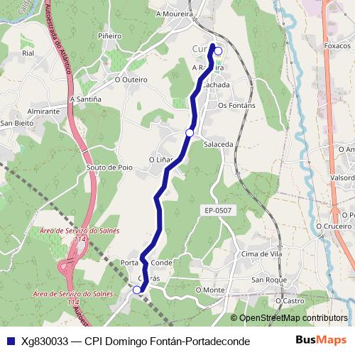Xg830033 bus Line Map