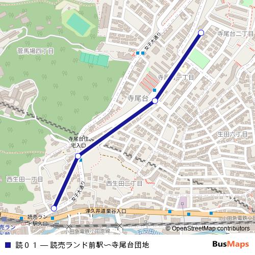 読０１ bus Line Map