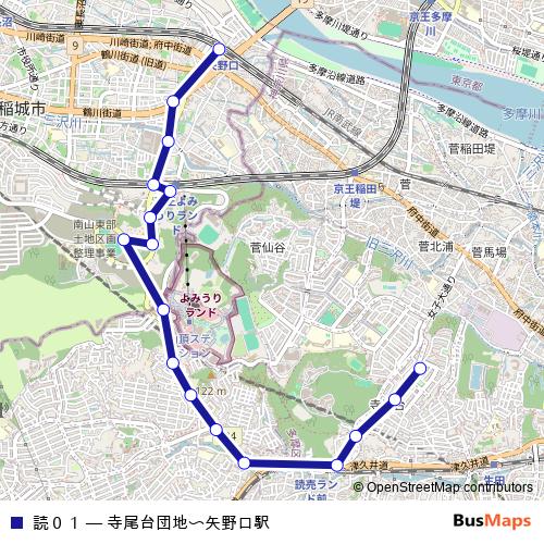 読０１ bus Line Map