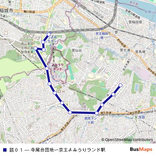 読０１ bus Line Map