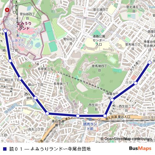 読０１ bus Line Map