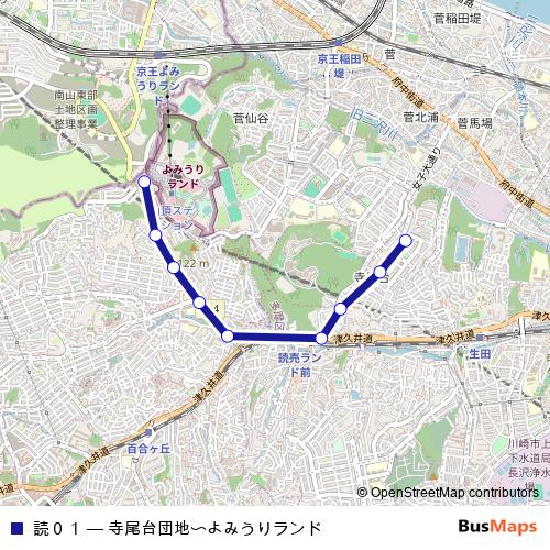 読０１ bus Line Map