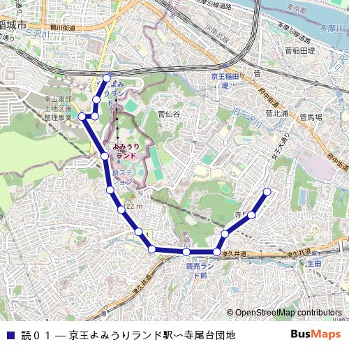 読０１ bus Line Map