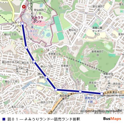 読０１ bus Line Map