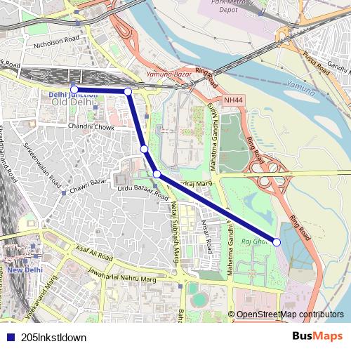 205lnkstldown bus Line Map