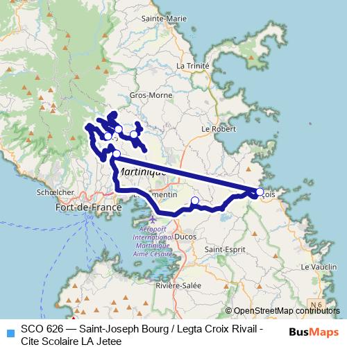 SCO 626 bus Line Map