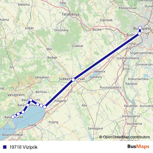 19718 Vízipók rail Line Map