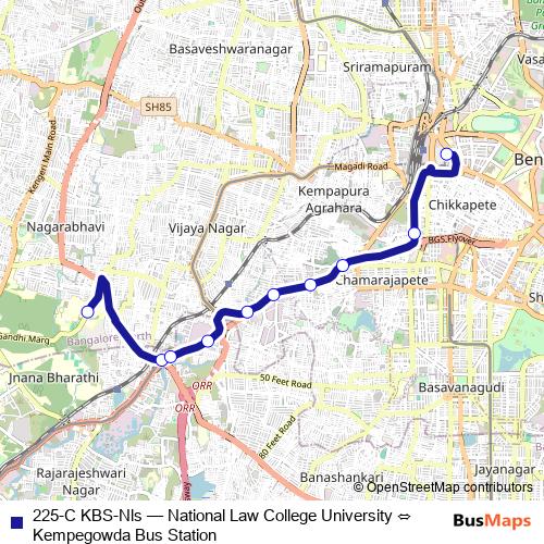 225-C KBS-Nls bus Line Map