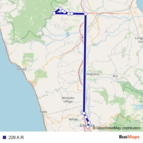 229 A R bus Line Map