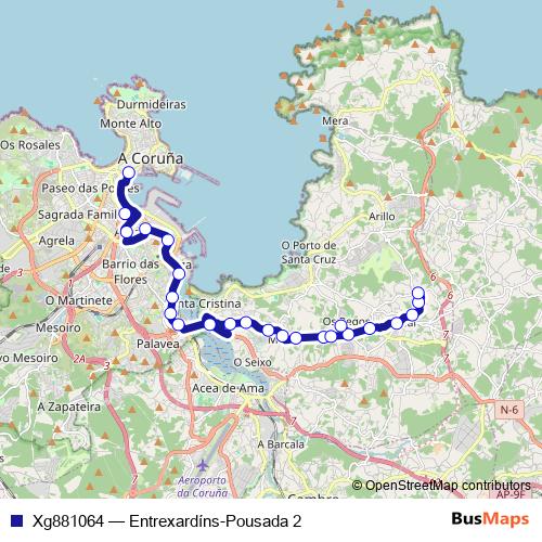 Xg881064 bus Line Map