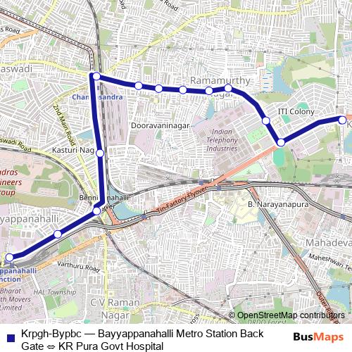 Krpgh-Bypbc bus Line Map