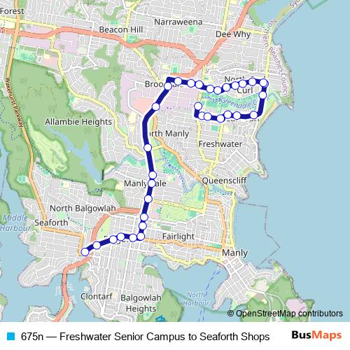 675n bus Line Map
