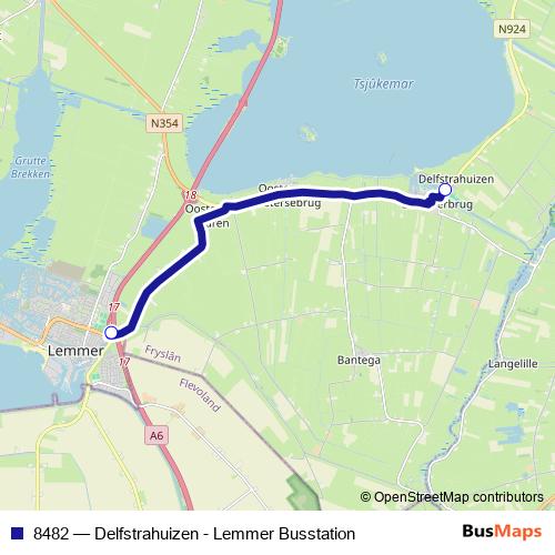 8482 bus Line Map
