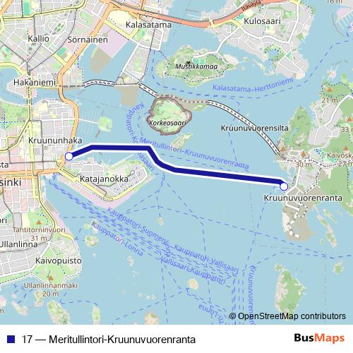 17 ferry Line Map