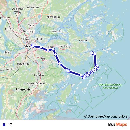 17 ferry Line Map