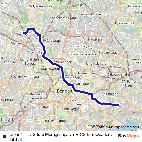 Isrom-1 bus Line Map