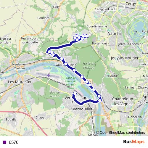 6576 bus Line Map
