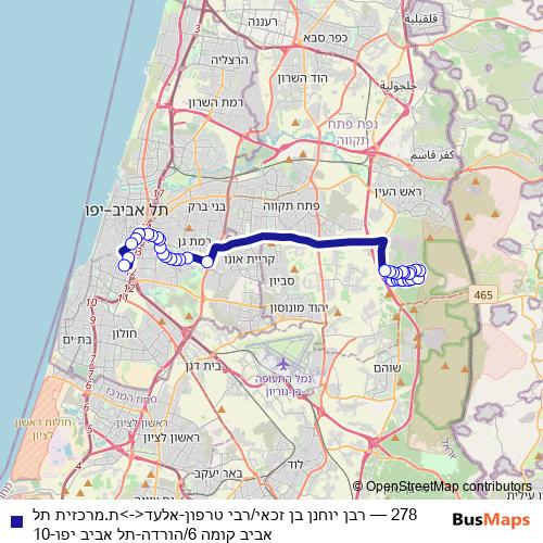 278 bus Line Map